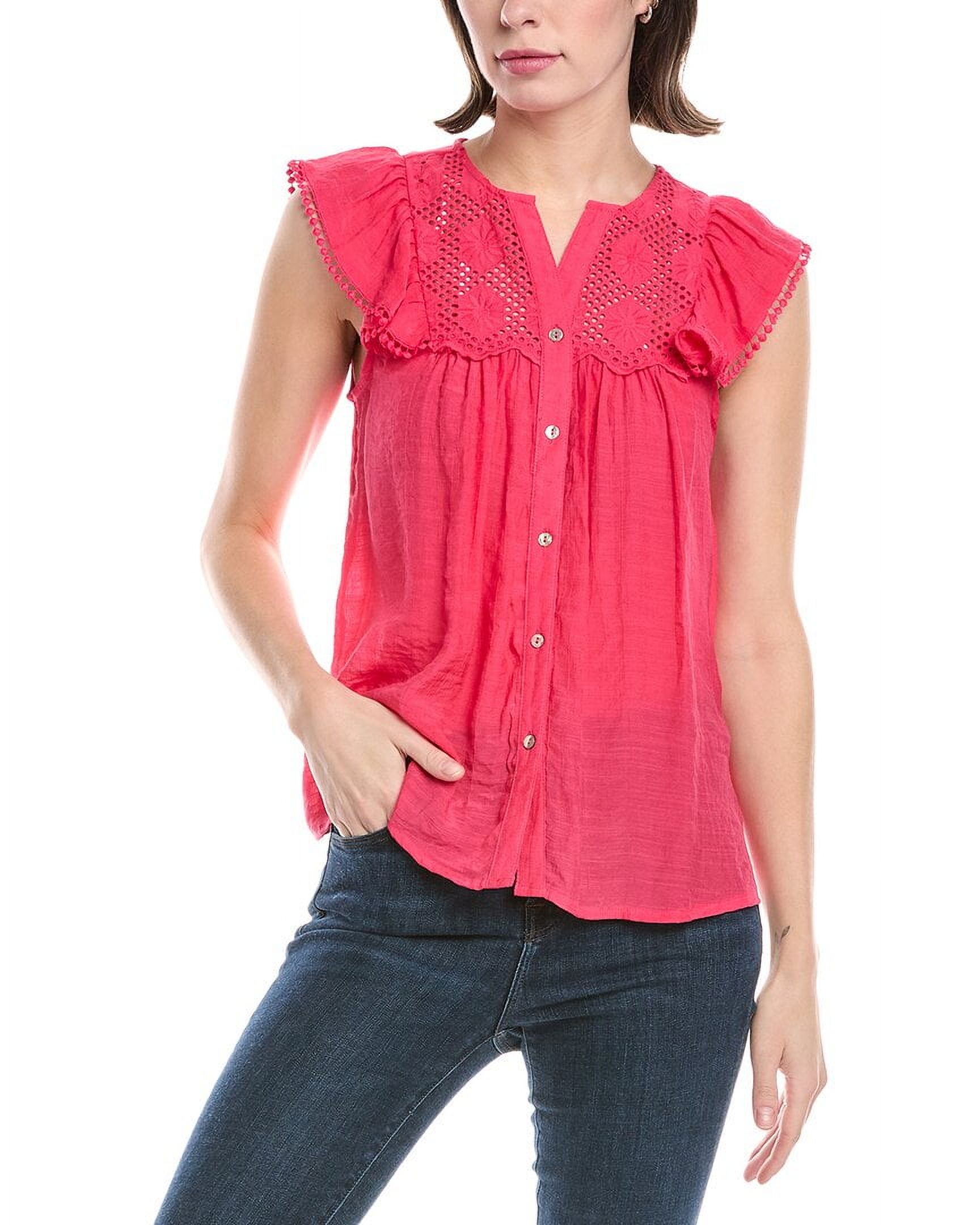 Nanette Nanette Lepore womens Blouse, l, Pink